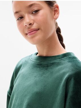 NWOT Athleta girl cozy rib crewneck in pine